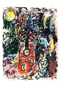 Marc Chagall L'arbre de Jesse 1963 original offset lithograph art print showing vibrant colors and intricate design elements.