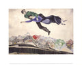Marc Chagall lithograph poster of Vitebsk town from 1993, featuring colorful artistic imagery in a vibrant lithograph print.