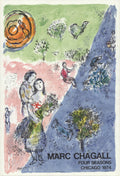 Original Marc Chagall The Four Seasons 1974 lithograph exhibition poster