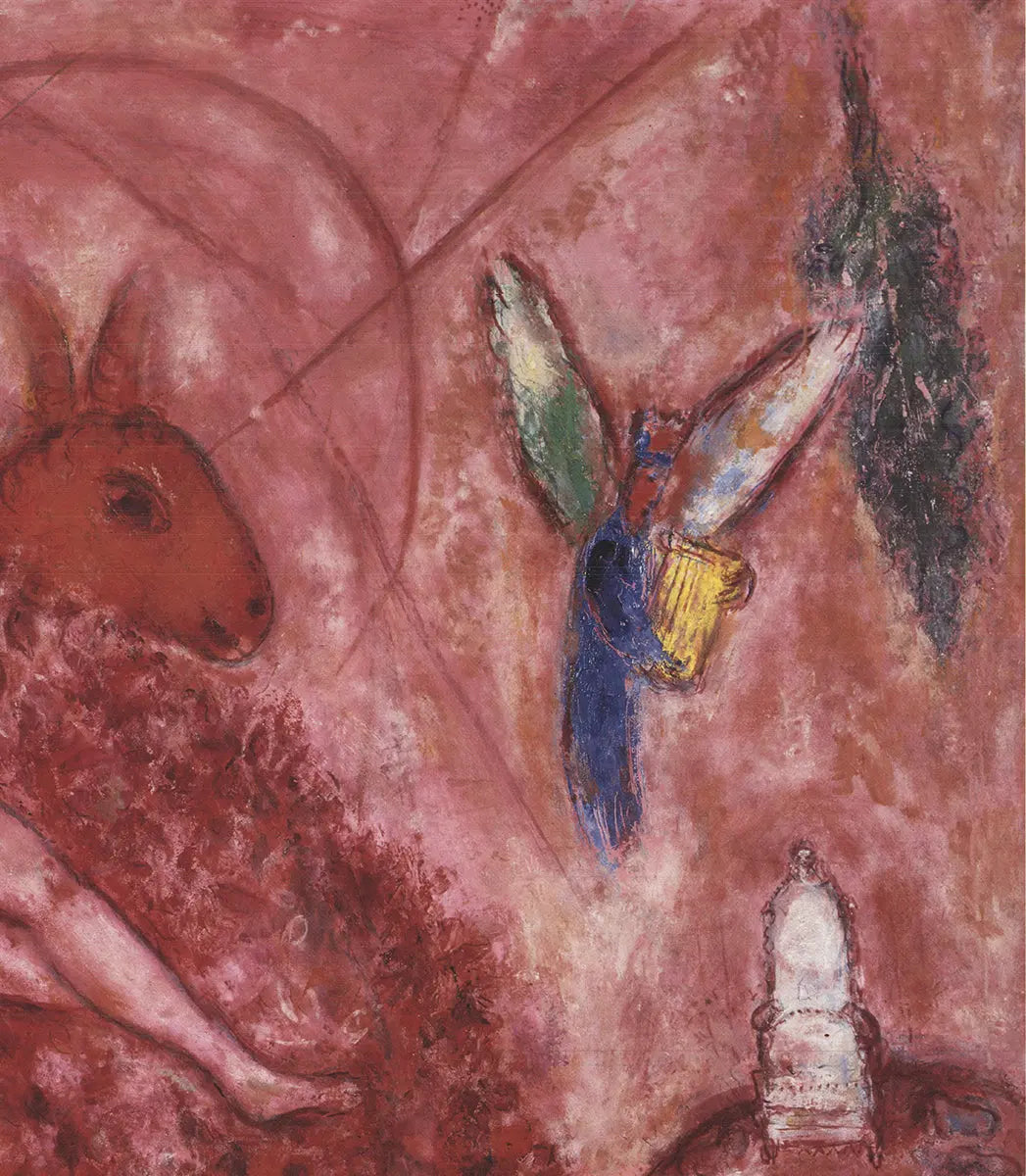Marc Chagall The Song of Songs II lithograph fine art poster showing vibrant colors and abstract figures.