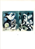 Vintage Marc Chagall 1963 offset lithograph poster featuring original artwork, showcasing vibrant colors and artistic details.