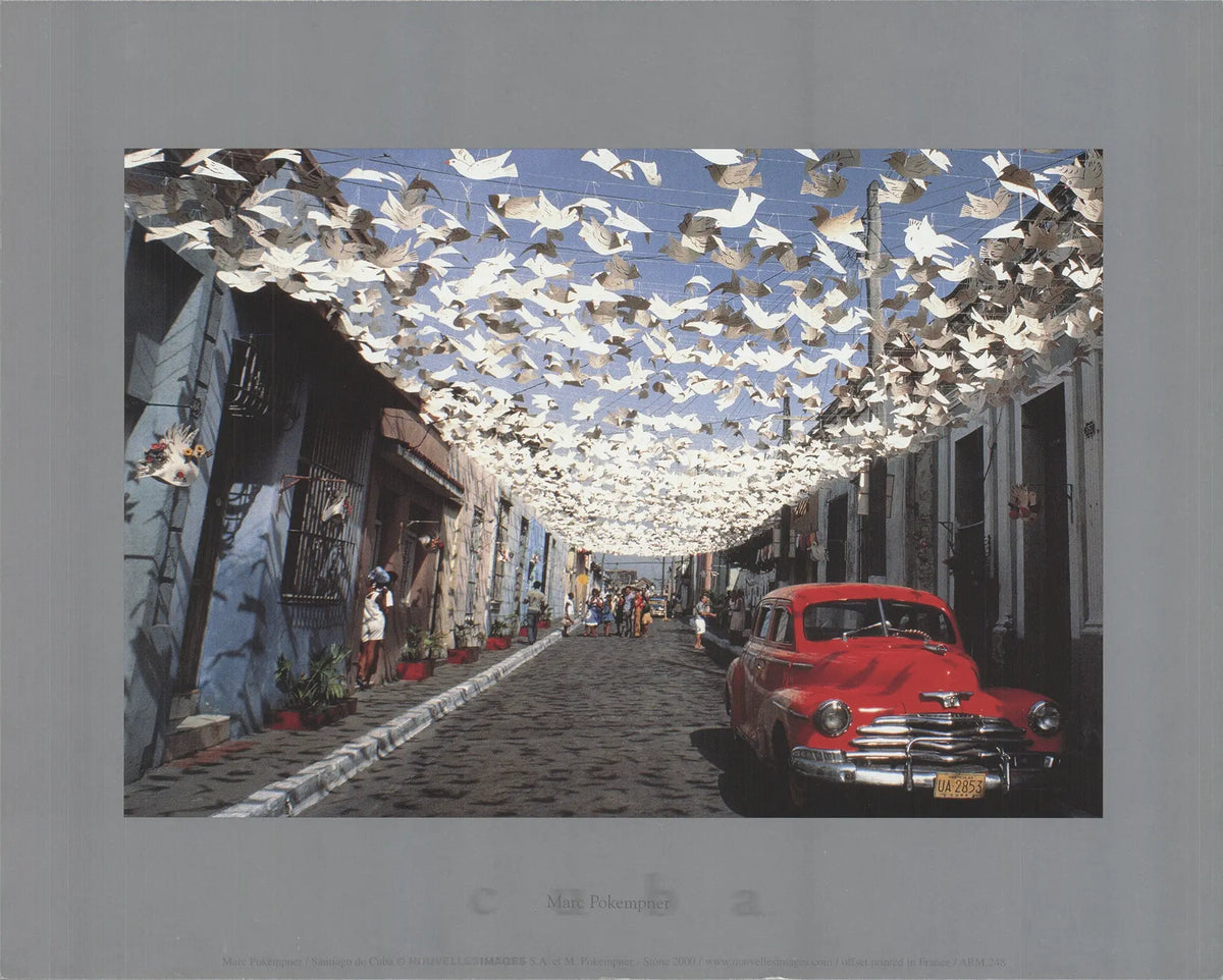 Marc Pokempner Santiago de Cuba 2000 offset lithograph photography print showing vibrant cityscape and detailed urban scenes.