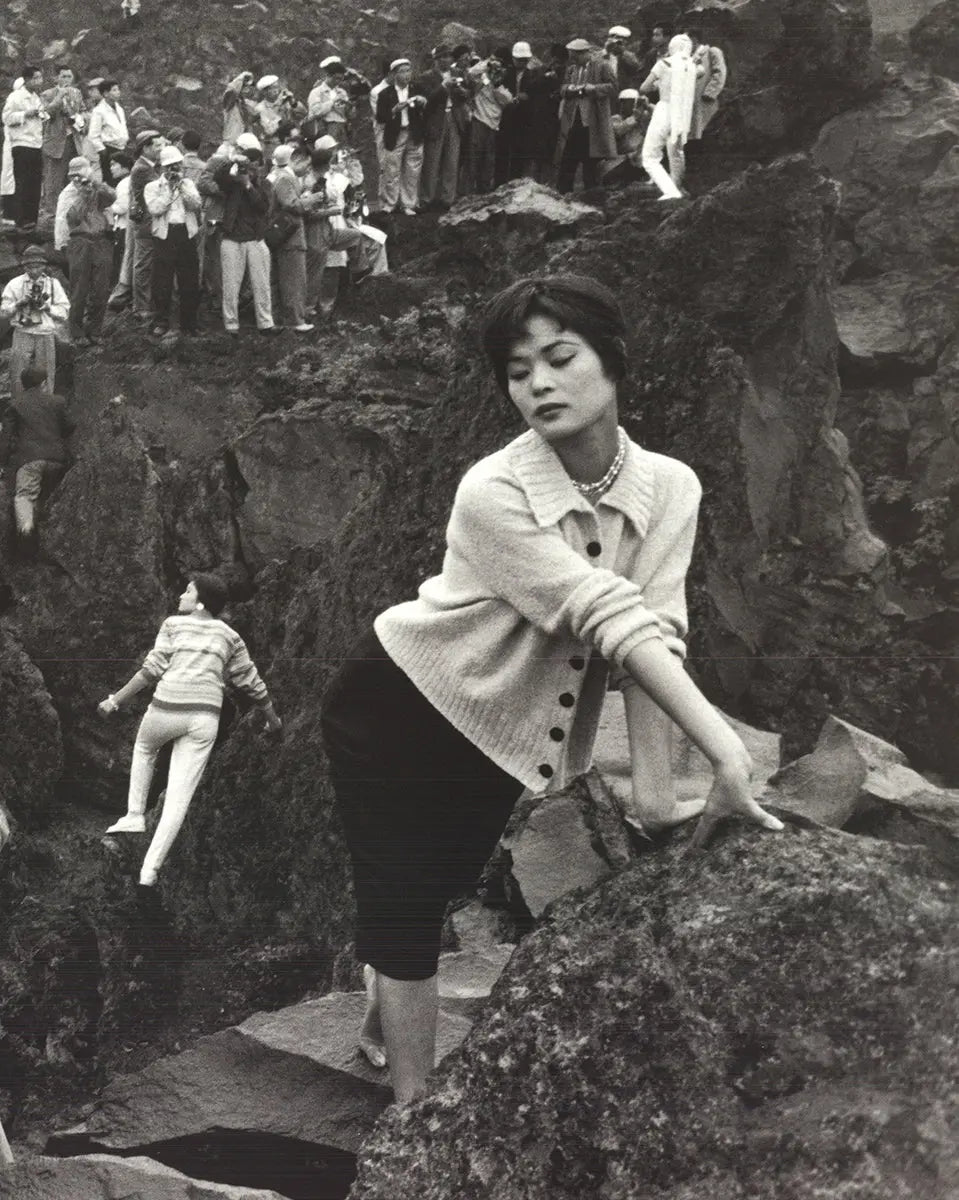Monochrome lithograph art print by Marc Riboud featuring Kuruizawa, Japan, from 1994, showcasing detailed photographic artwork.