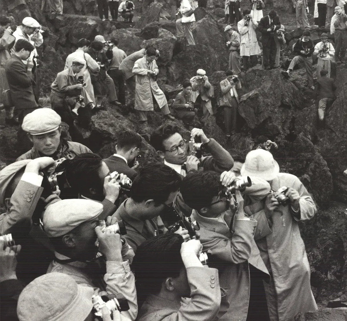 Monochrome offset lithograph art print by Marc Riboud depicting Kuruizawa, Japan, from 1994.