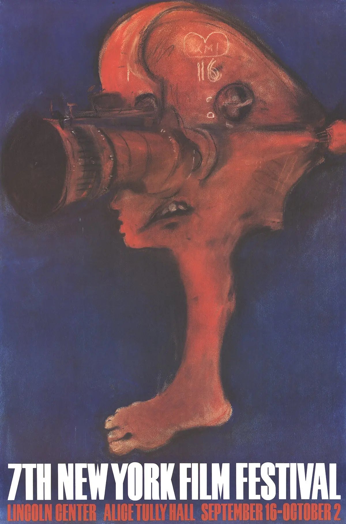 Limited edition Marisol Escobar 1970 New York Film Festival exhibition poster featuring bold artwork and vibrant colors.