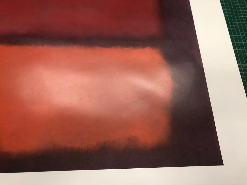Large abstract expressionist lithograph poster by Mark Rothko, Untitled 1962, showcasing bold color blocks and minimalist design.