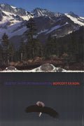 Offset lithograph poster by Markus Raetz titled "Quietly with Determination," featuring a boycotting Exxon message.
