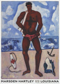 Marsden Hartley Canuck Yankee lumberjack Maine modernist art poster print featuring bold colors and stylized figures.