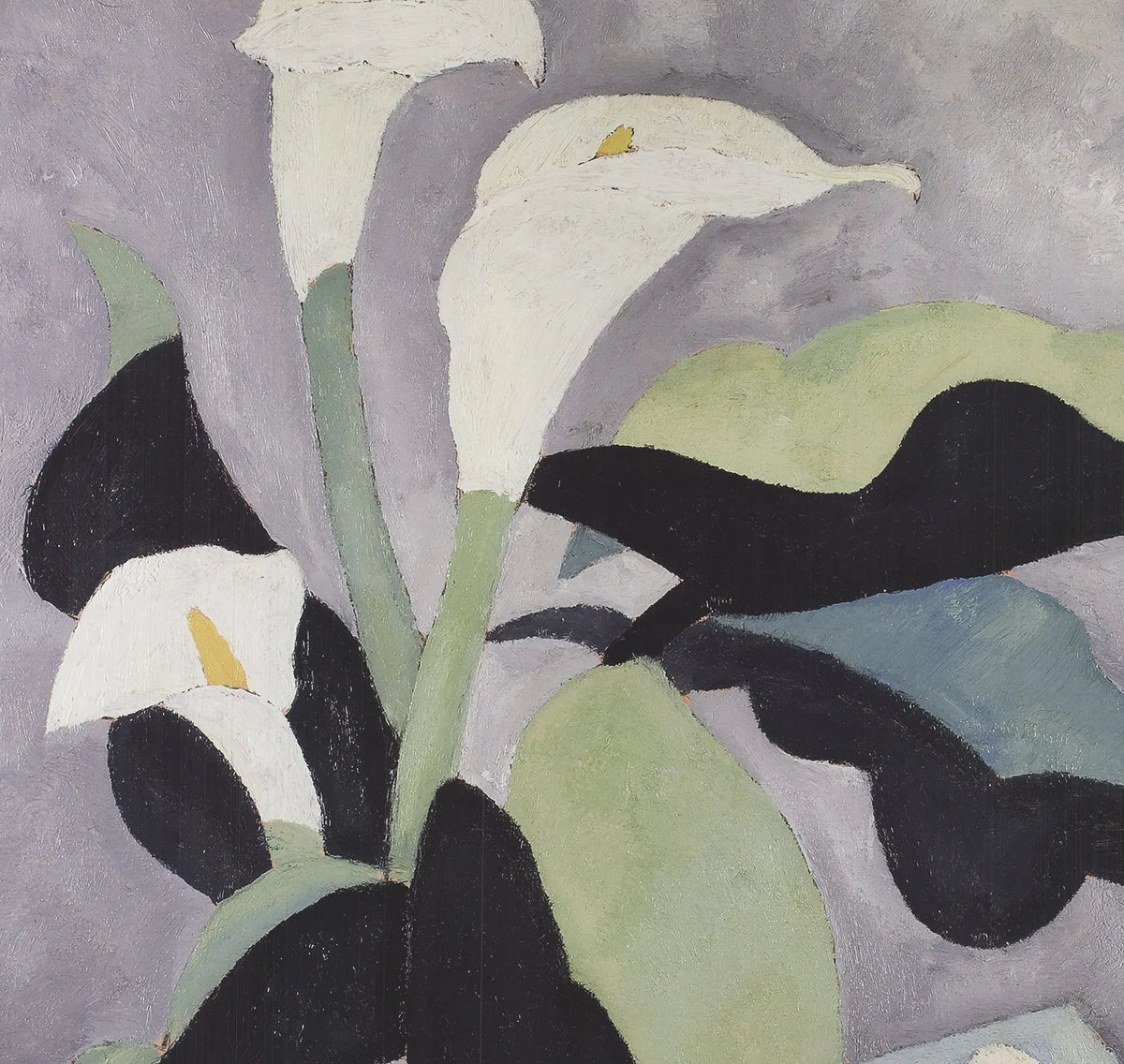 Marsden Hartley Still Life No. 9 modernist offset lithograph art print showing vibrant abstract shapes and bold colors.