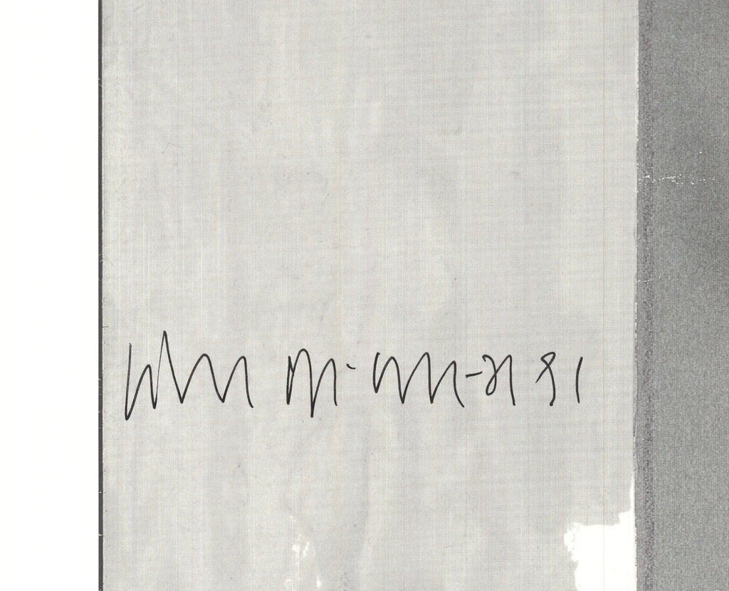 Martin Kippenberger signed 1991 Pace Macgill exhibition offset lithograph poster showing abstract artwork and bold typography.