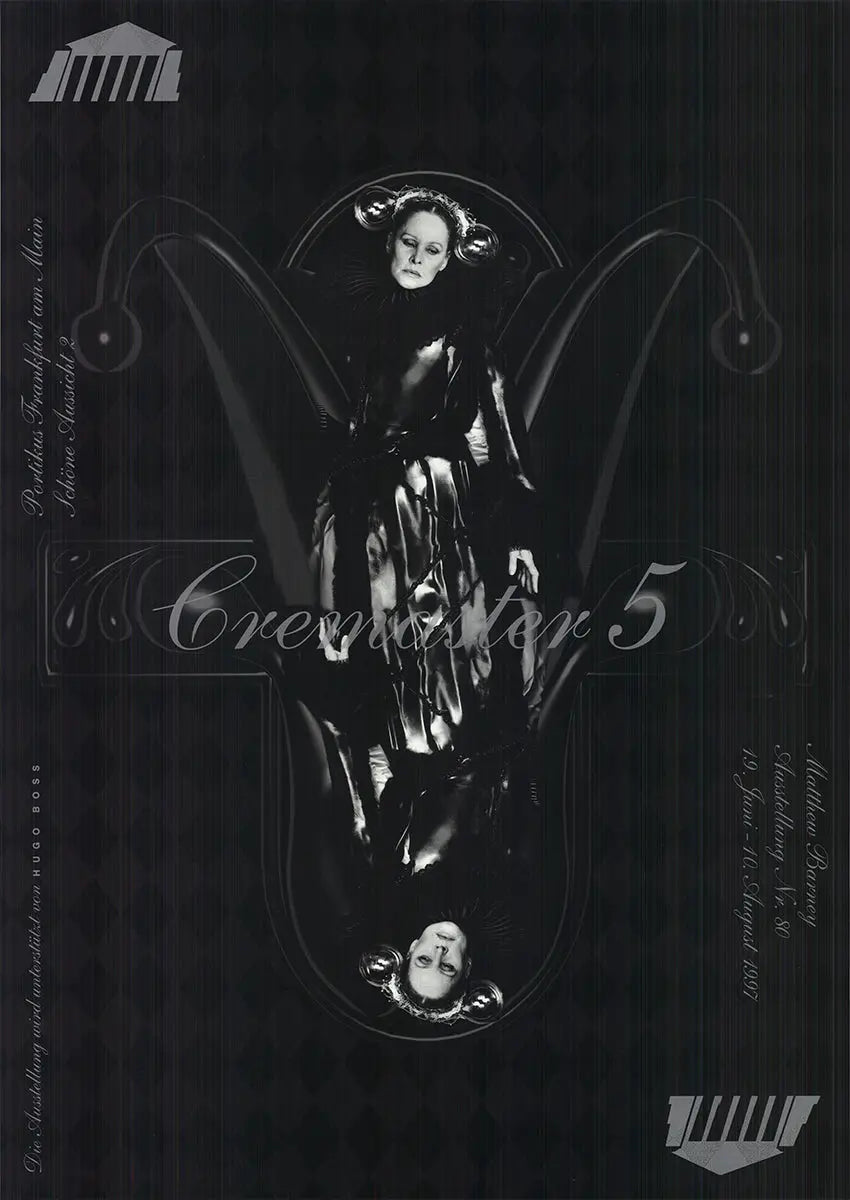 Original Matthew Barney Cremaster 5 1997 offset lithograph exhibition poster showcasing contemporary art and bold visual design.