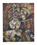 Max Ernst Les Joueurs surrealist offset lithograph art print showing abstract figures in a dynamic composition.