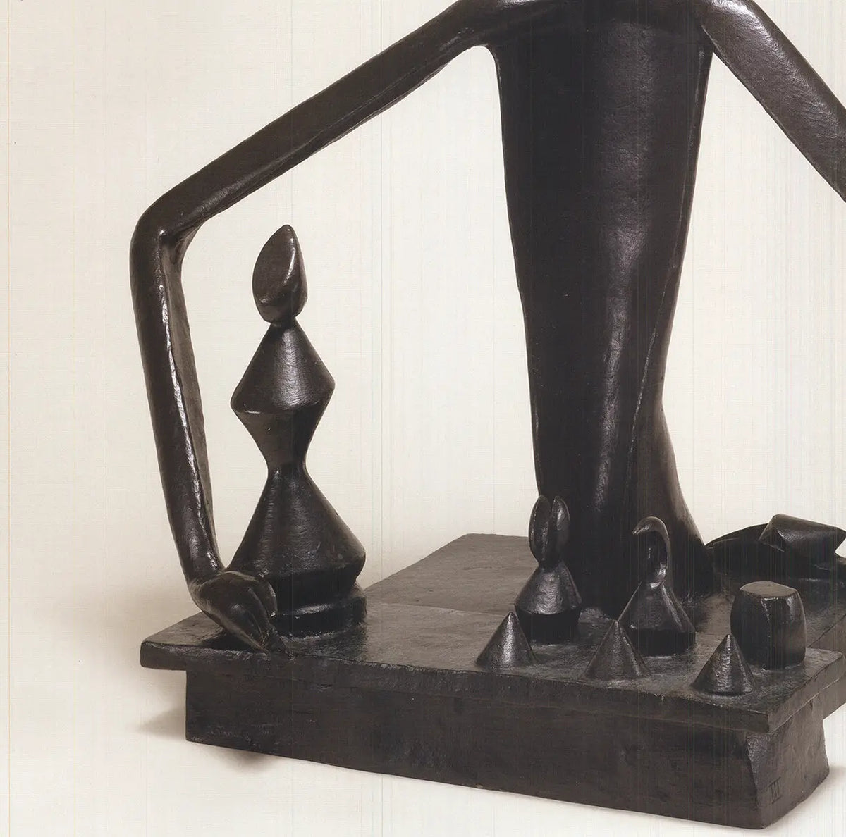 Max Ernst exhibition poster featuring the artwork "The King Playing with the Queen" from 2003, showcasing surrealist art details.