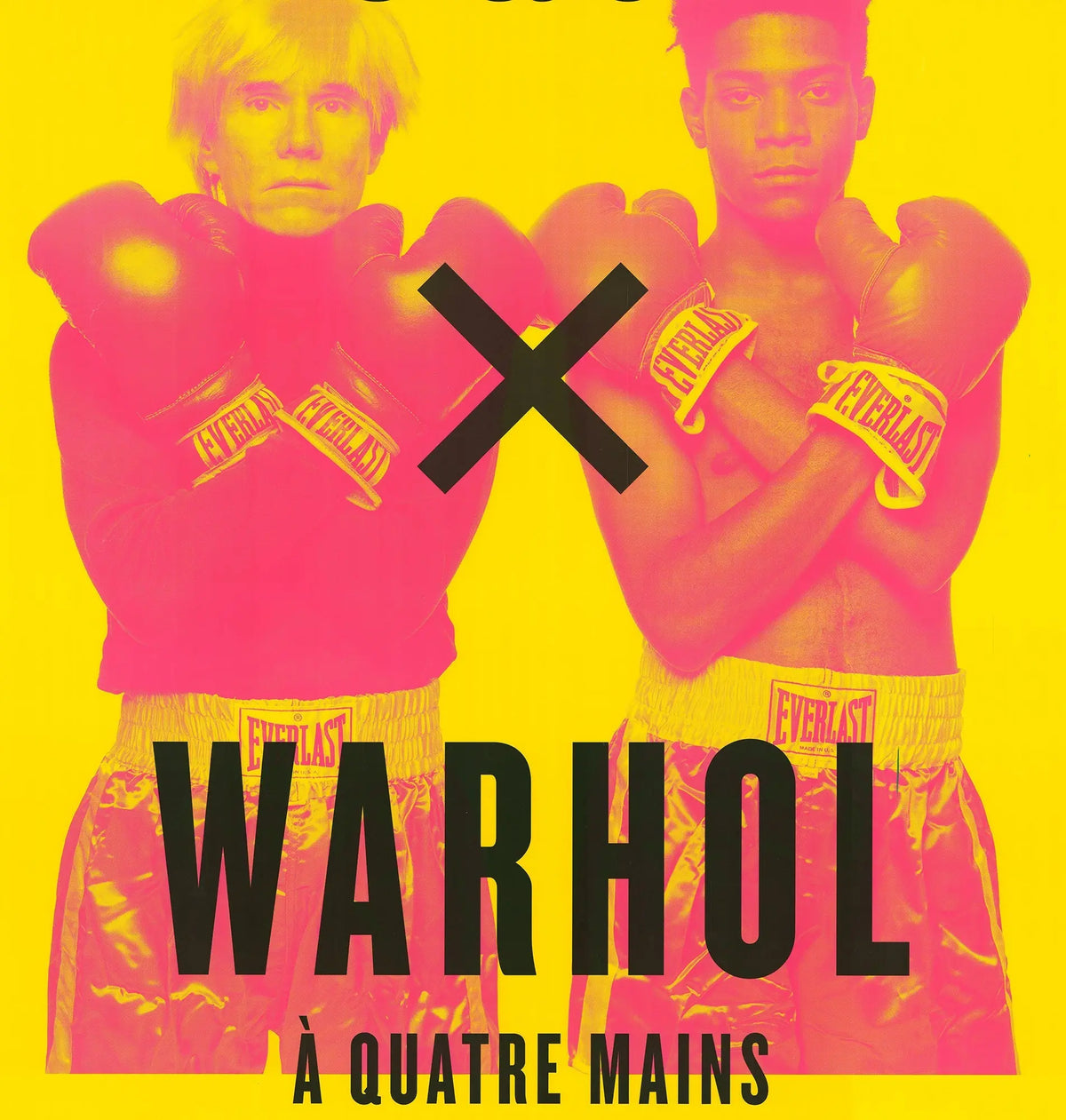 Michael Halsband Basquiat x Warhol lithograph poster featuring artwork by Jean-Michel Basquiat and Andy Warhol.