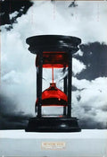 Original 1990 Benedictine Liqueur Hourglass French serigraph art poster by Michel Bouvet featuring an hourglass design on paper.