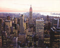 Michel Setboun Red Empire 2010 cityscape offset lithograph art print showing vibrant urban skyline and architectural details.