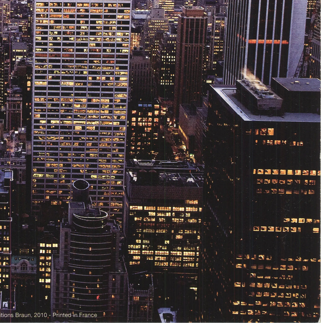 Michel Setboun Red Empire 2010 cityscape offset lithograph art print showcasing vibrant urban skyline and detailed architecture.