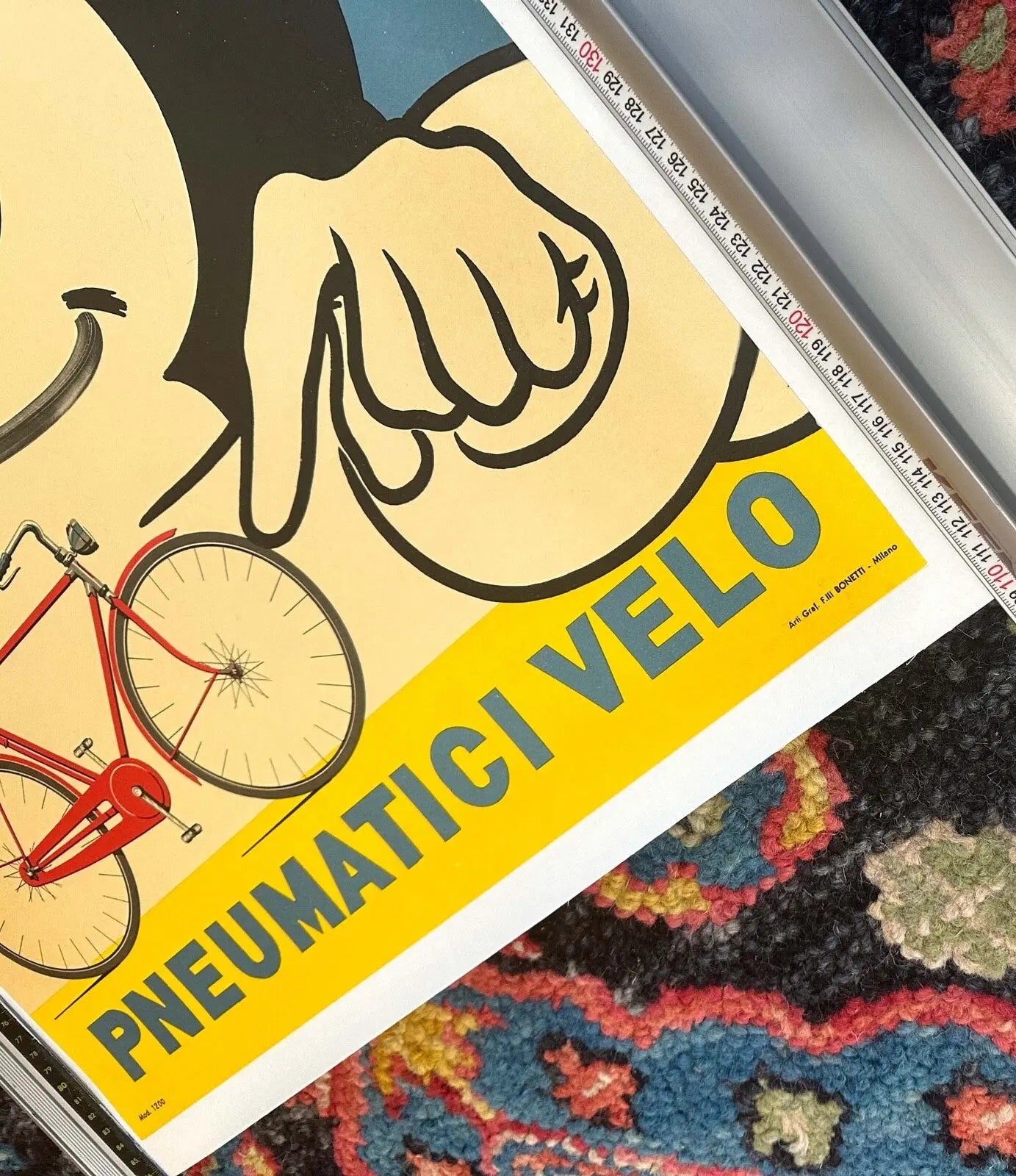 Vintage Michelin Bibendum poster from 1959 featuring classic bicycle advertising, original print with colorful vintage design.