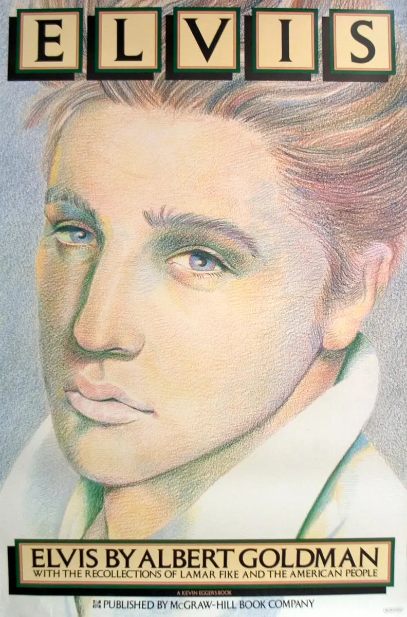 Milton Glaser Elvis first edition offset lithograph music poster art featuring vibrant portrait of Elvis Presley.