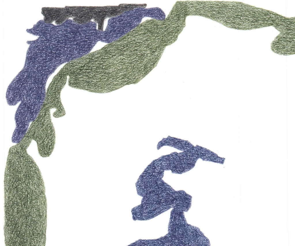 Signed Monique Prieto abstract lithograph art print featuring textured shaping, created in 2002.