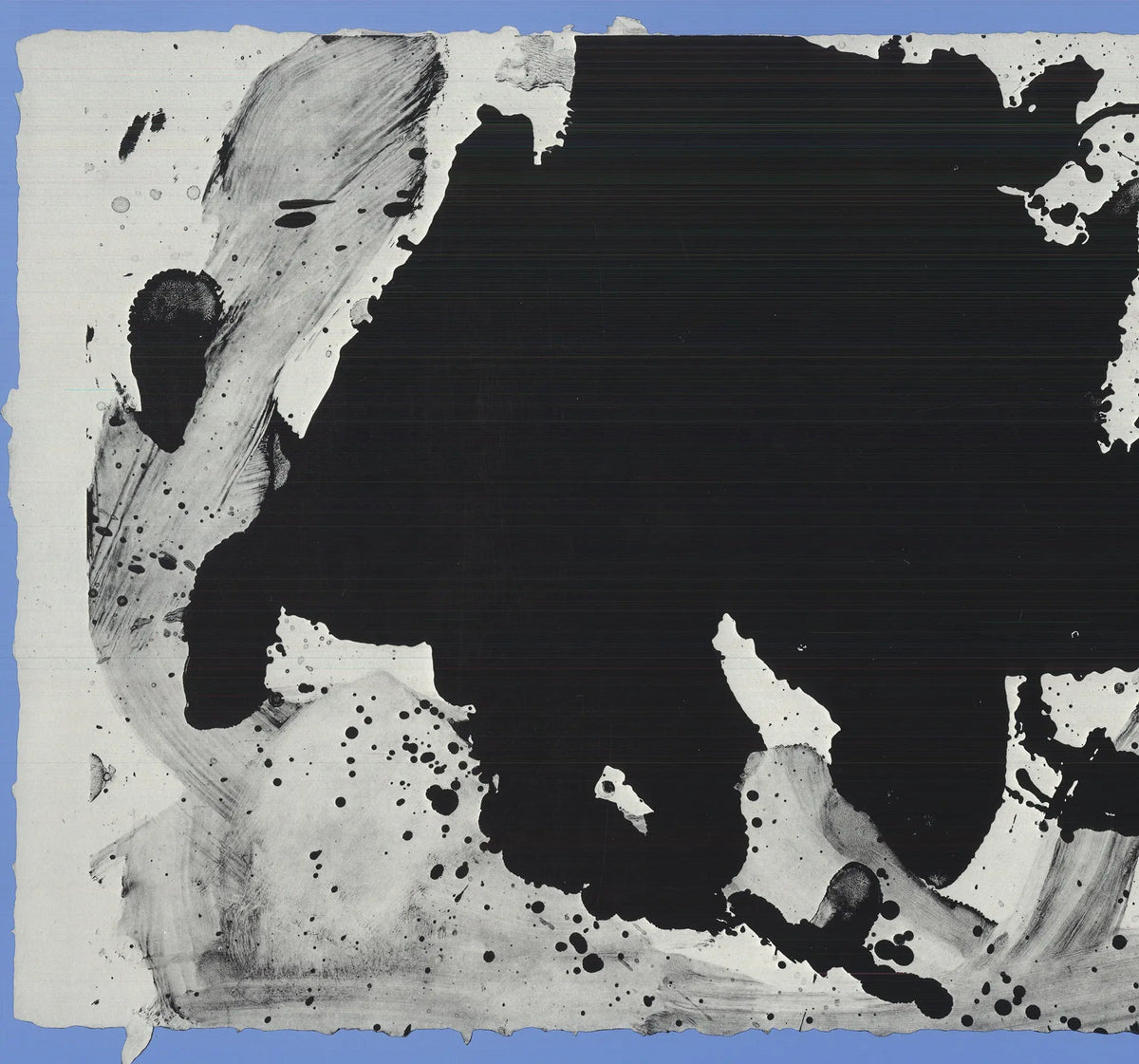 Black and white Robert Motherwell exhibition poster from 1983 titled "No Way Out" featuring abstract artwork.