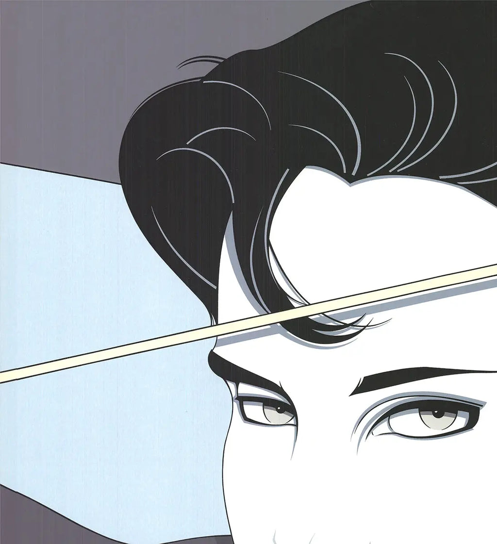 Patrick Nagel Commemorative #11 vintage serigraph screenprint art poster from 1987 featuring Nagel's distinctive illustration style.