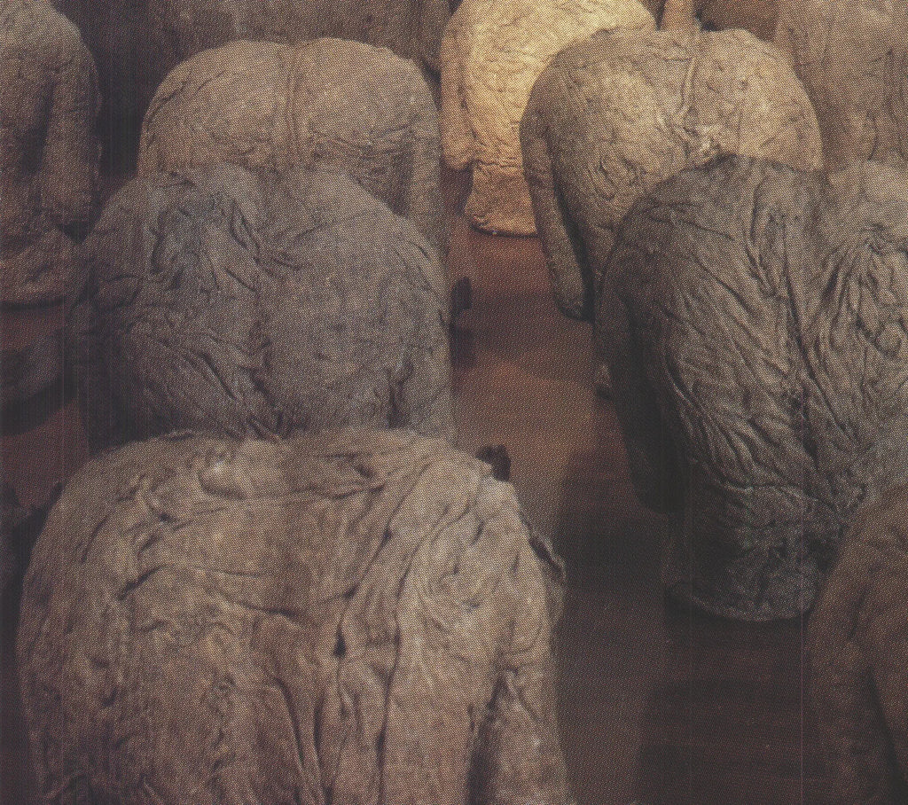 Magdalena Abakanowicz art exhibition poster at National Museum Wroclaw, 1994, featuring abstract artwork and exhibition details.