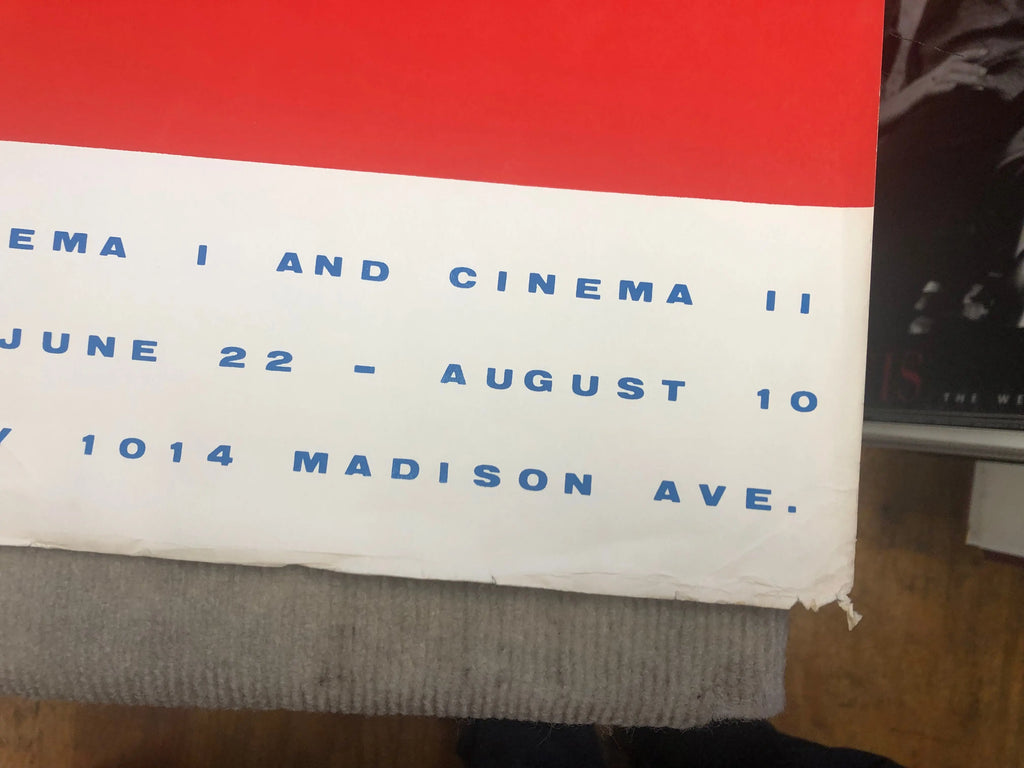 Signed Nicholas Krushenick 1965 Cinema Invitational Serigraph Poster featuring vibrant abstract artwork and exhibition details