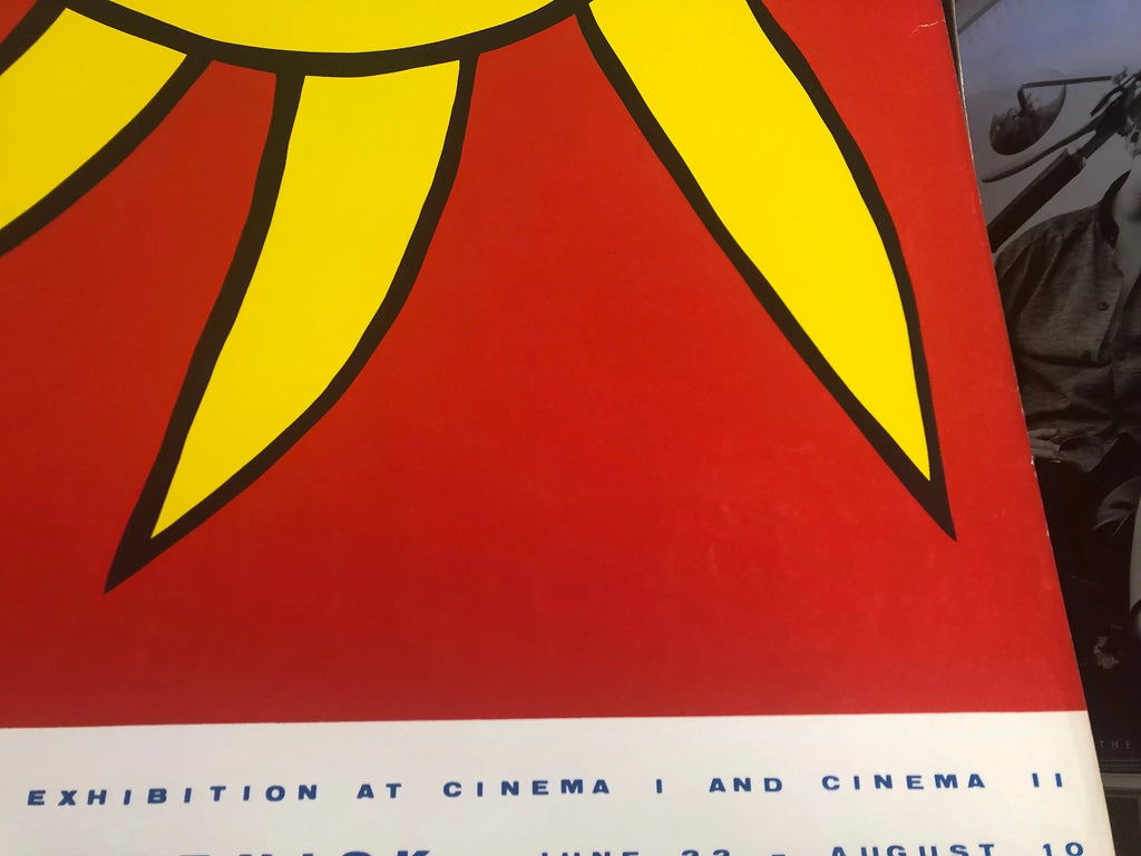 Signed Nicholas Krushenick 1965 Cinema Invitational Serigraph Poster featuring bold, abstract artwork on textured paper.