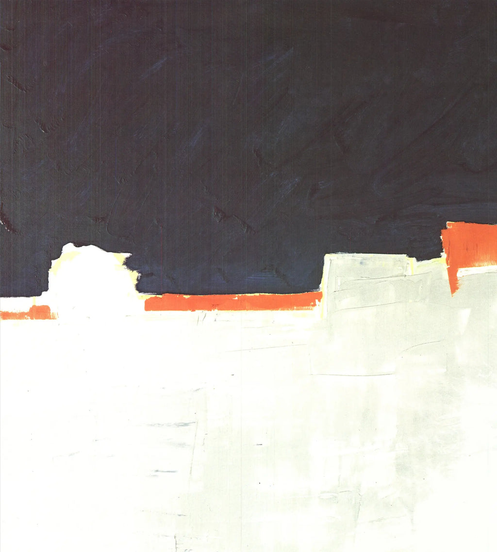 Nicolas de Staël Agrigente 1991 abstract landscape offset lithograph art poster showcasing bold colors and textured brushstrokes.