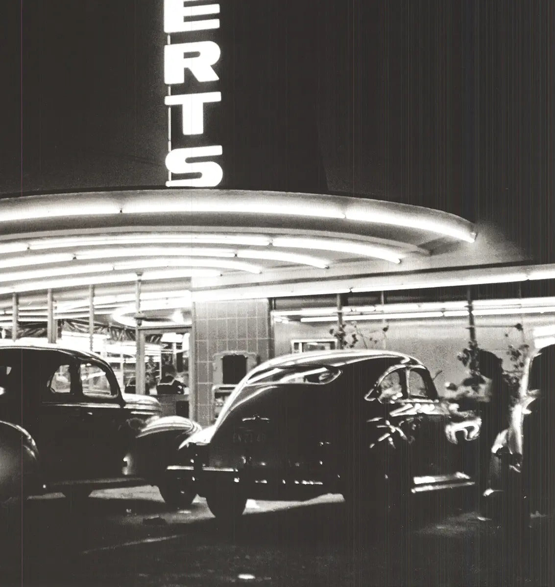Nina Leen Neon Drive-In Diner photography art poster print showcasing vintage neon signs and classic diner scene.