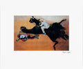 Signed 1999 offset lithograph art print of horses by Norbert Tadeusz, showcasing detailed horse illustrations and elegant composition.