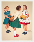 Vintage 1972 Norman Rockwell Missing Tooth offset lithograph print featuring a humorous scene in classic style.