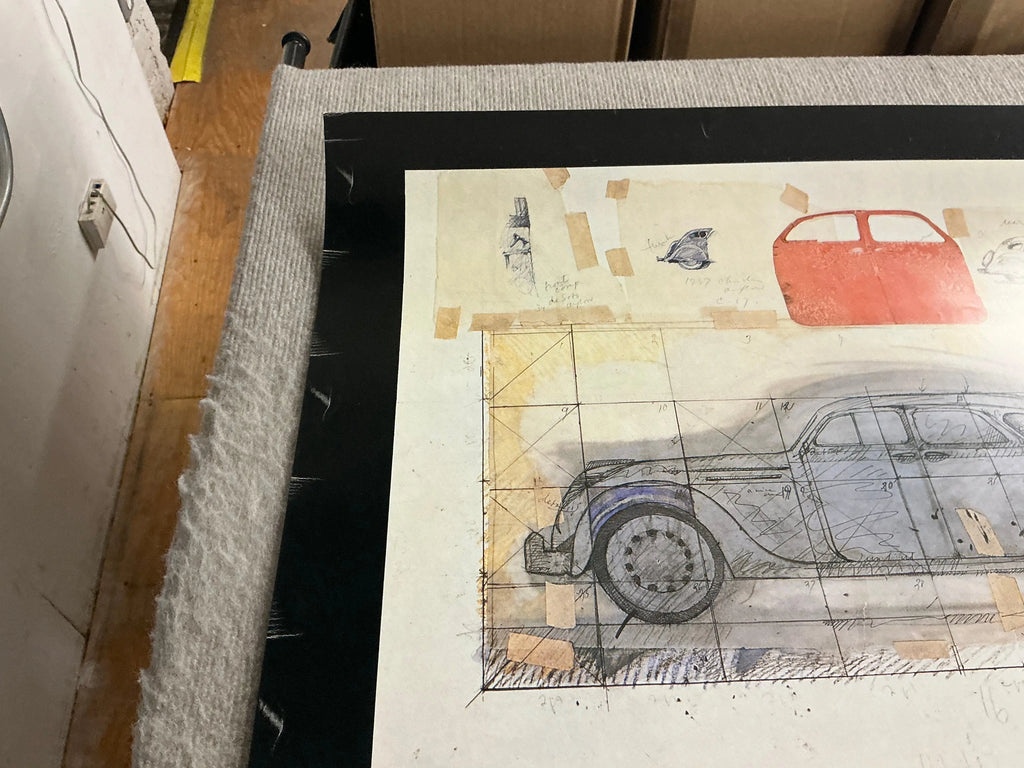 Offset lithograph poster of Claes Oldenburg drawings from 1959-1989 exhibition, featuring vibrant artwork by Claes Oldenburg.