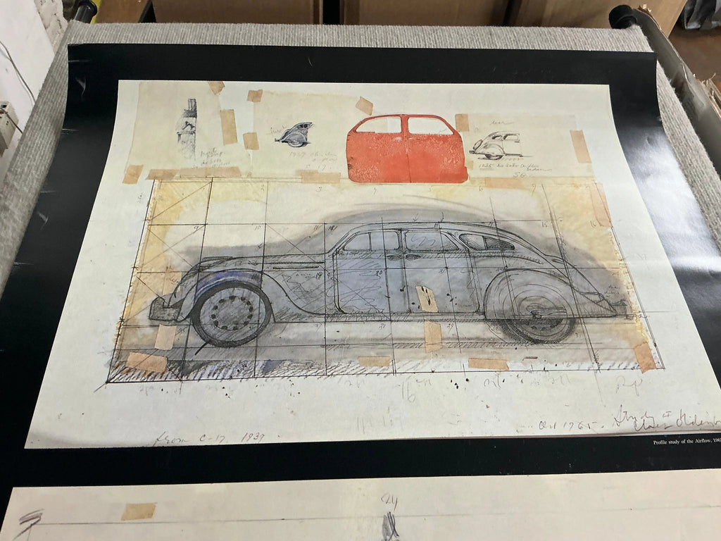Offset lithograph poster of Claes Oldenburg drawings from 1959-1989 exhibition, showcasing colorful artwork by Oldenburg.