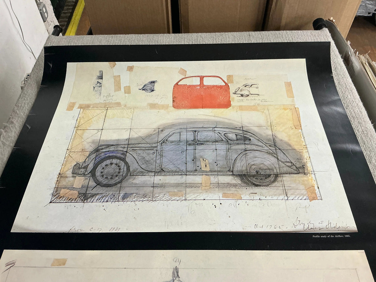 Offset lithograph poster featuring Claes Oldenburg drawings from the 1959-1989 exhibition, showcasing his unique art style.