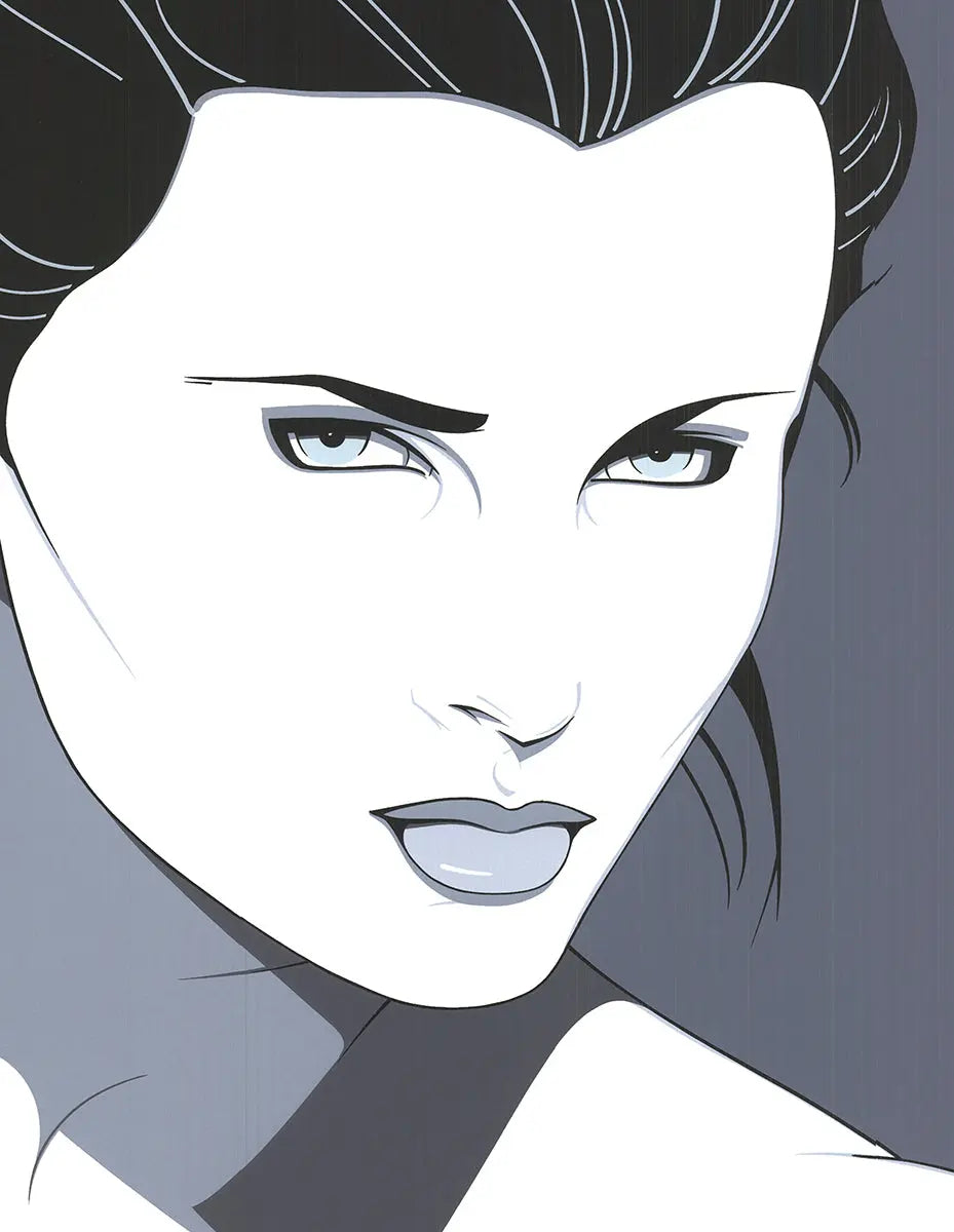 Patrick Nagel commemorative 14 original 1986 serigraph art poster print featuring Nagel's distinctive 1980s graphic style.