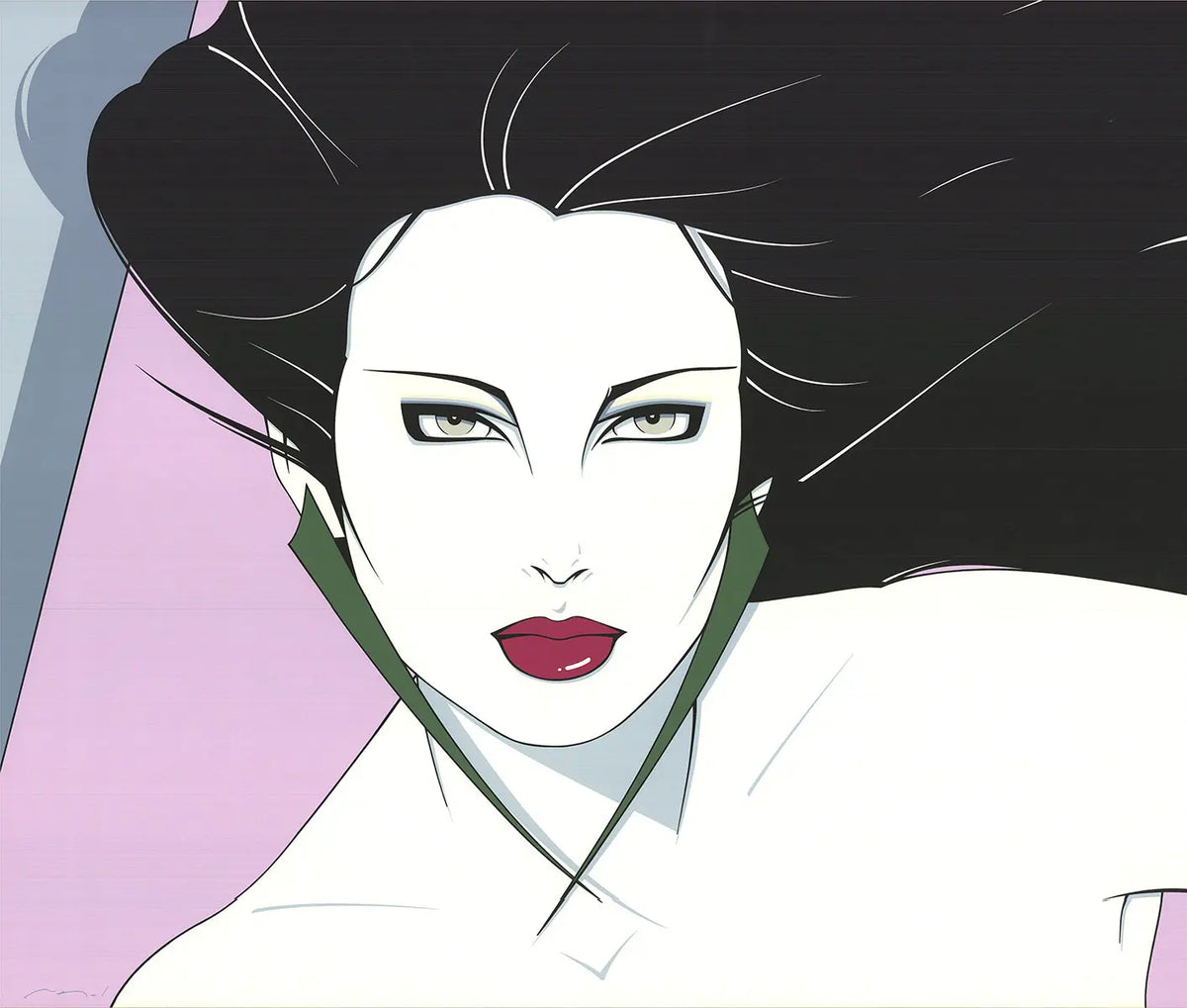 Patrick Nagel Commemorative #15 original 1986 serigraph limited edition poster featuring Nagel's distinctive art style.