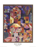 Paul Klee Garden View abstract landscape offset lithograph art poster showing colorful, artistic garden scene with vibrant brushstrokes.