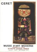 Paul Klee Schauspieler 1979 Mourlot lithograph art poster featuring abstract, colorful figures and artistic design by Paul Klee.