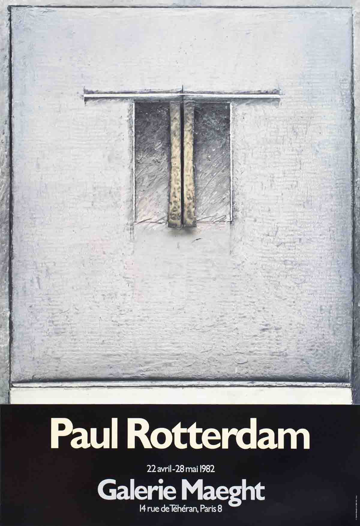 Paul Rotterdam Galerie Maeght 1982 original abstract offset lithograph poster showcasing modern art design.