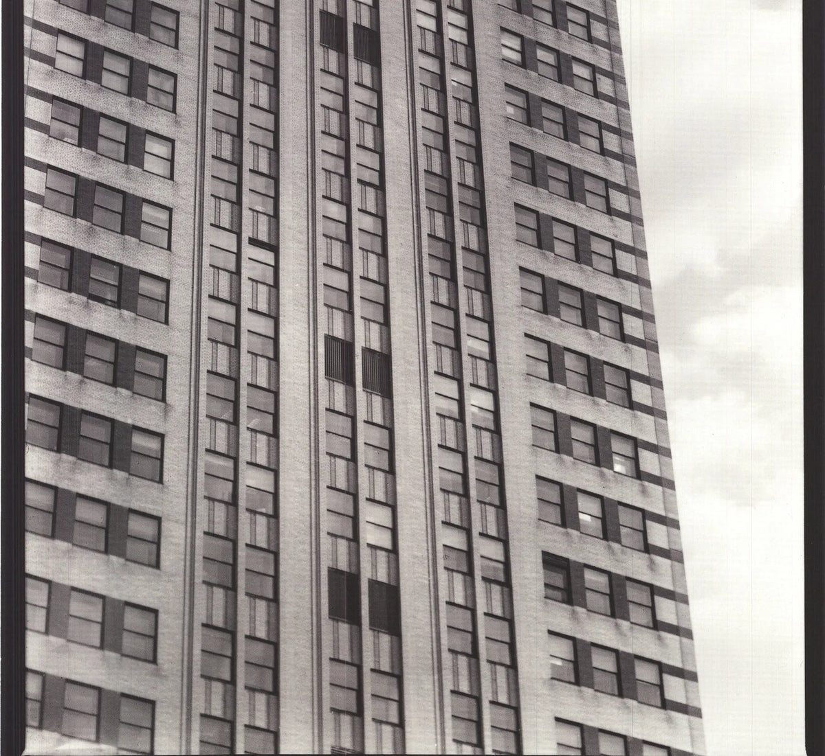 Paula Barr Chrysler Building 1998 New York Cityscape art poster, featuring a detailed NYC skyline with skyscraper.