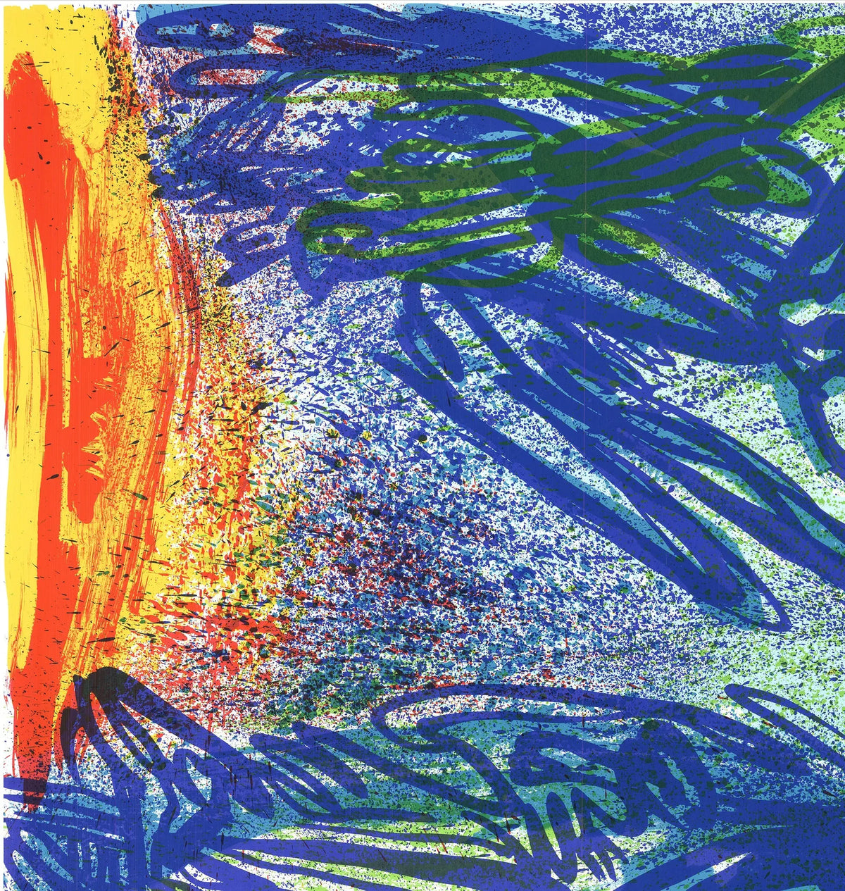 Peter Nyborg 1986 Untitled offset lithograph gallery exhibition poster, featuring abstract art in black and white.