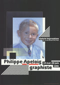 Original Philippe Apeloig lithograph from Expo 91 Galerie exhibition, featuring abstract artwork and vibrant colors.