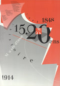 Signed Philippe Apeloig Musée d'Orsay 1987 exhibition poster featuring vibrant graphic artwork by the artist.