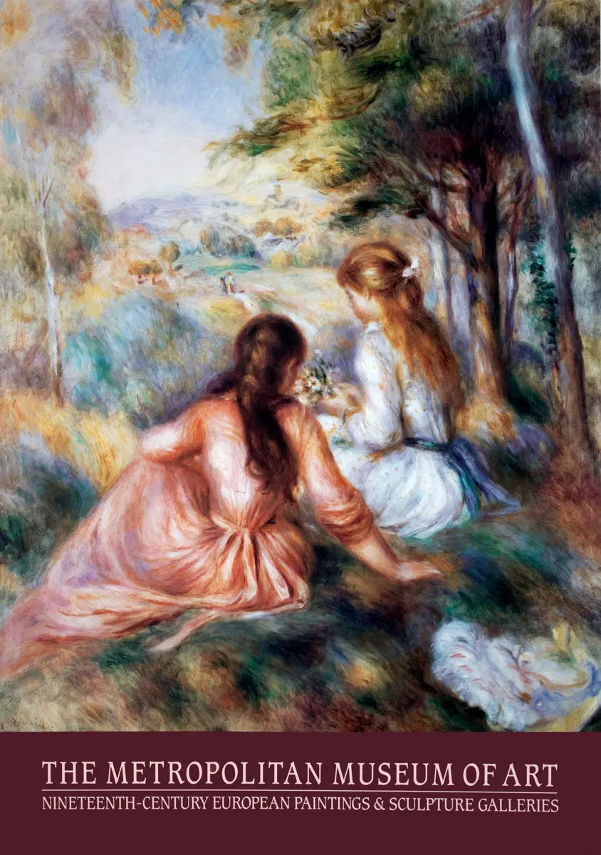 Offset lithograph poster of Pierre-Auguste Renoir's The Meadow, 1981 exhibition, showcasing vibrant impressionist artwork.