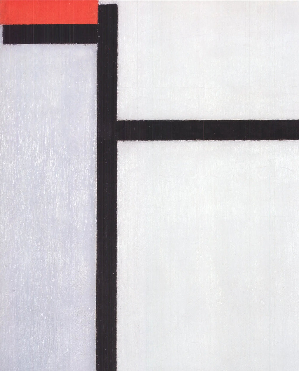 Abstract art poster featuring Piet Mondrian's Composition with red, blue, and yellow geometric shapes.
