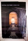 Large serigraph art poster from the 1997 Festival d'Automne Paris by Poster France, featuring vibrant abstract design.