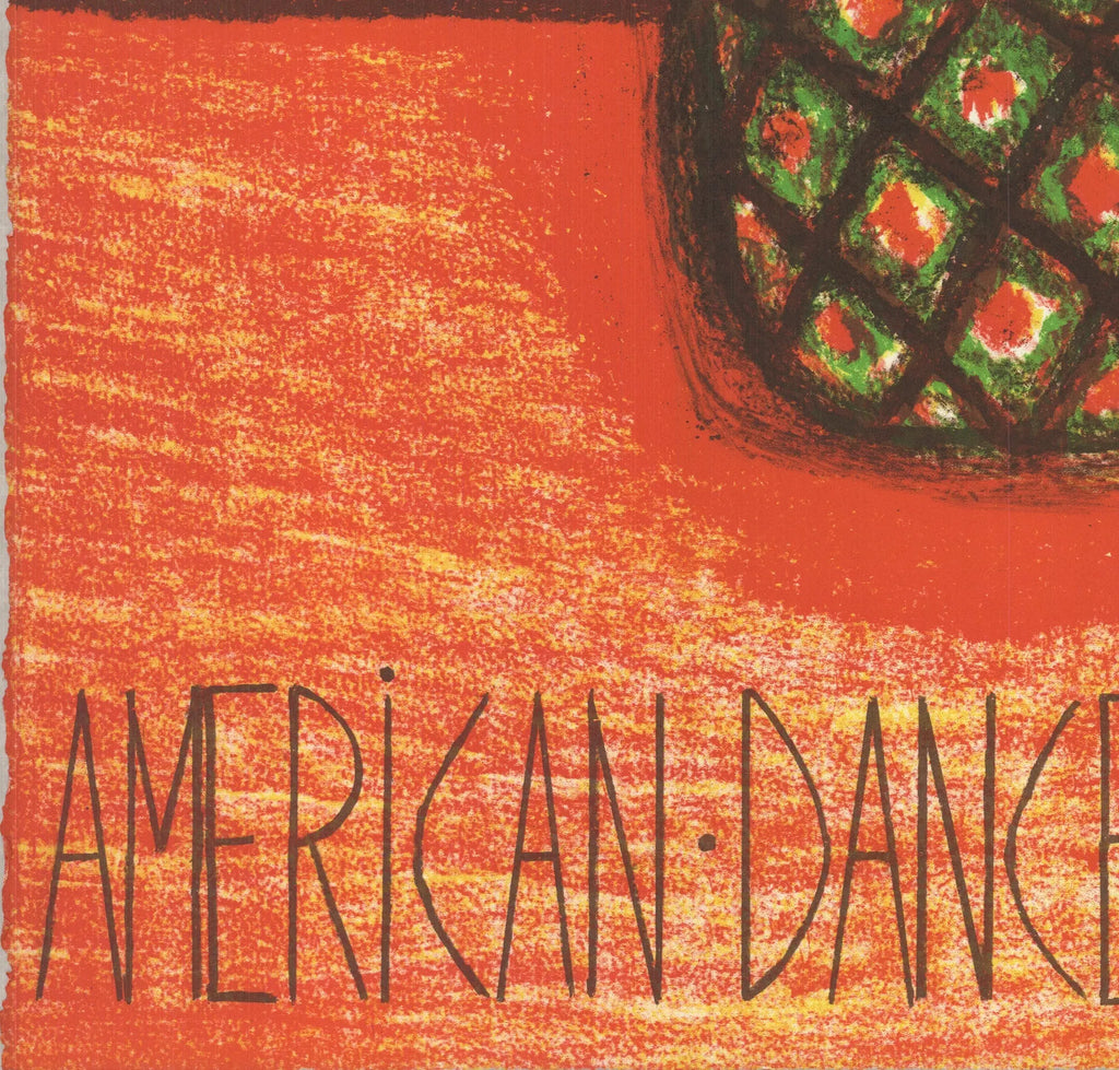 Signed Rafael Ferrer American Dance Festival 1991 limited edition serigraph artwork with vibrant abstract design and signature detail.