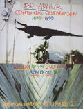 Robert Rauschenberg Centennial Celebration 1998 offset lithograph exhibition poster featuring vibrant artwork by the renowned artist.
